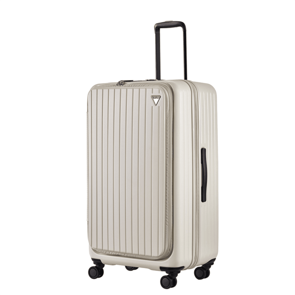 VENUS 拉鍊前開蓋行李箱 28吋 (象牙白色) 